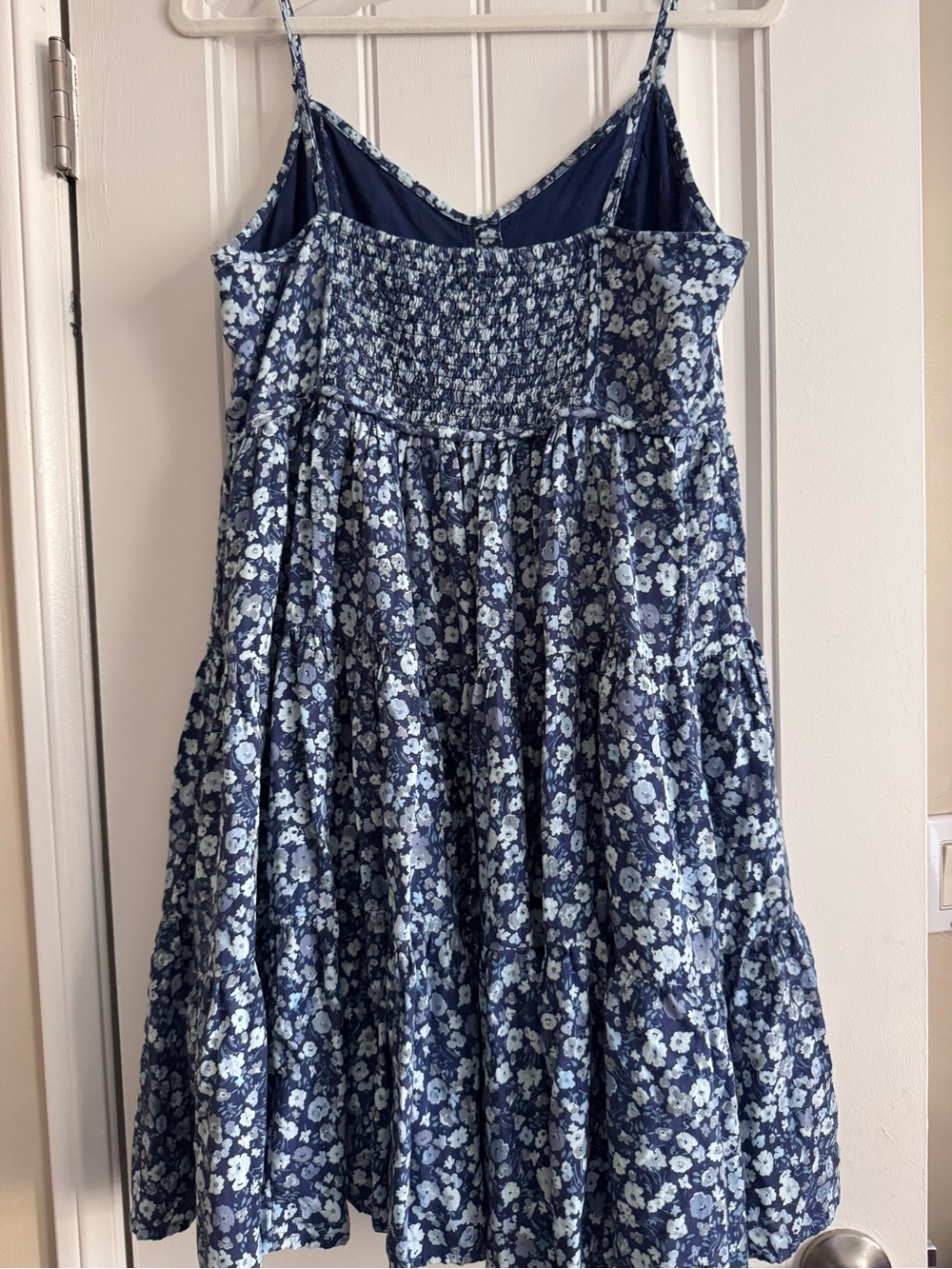 Lucky brand Blue Floral Tiered Spaghetti Strap Dress - Picture 2 of 10